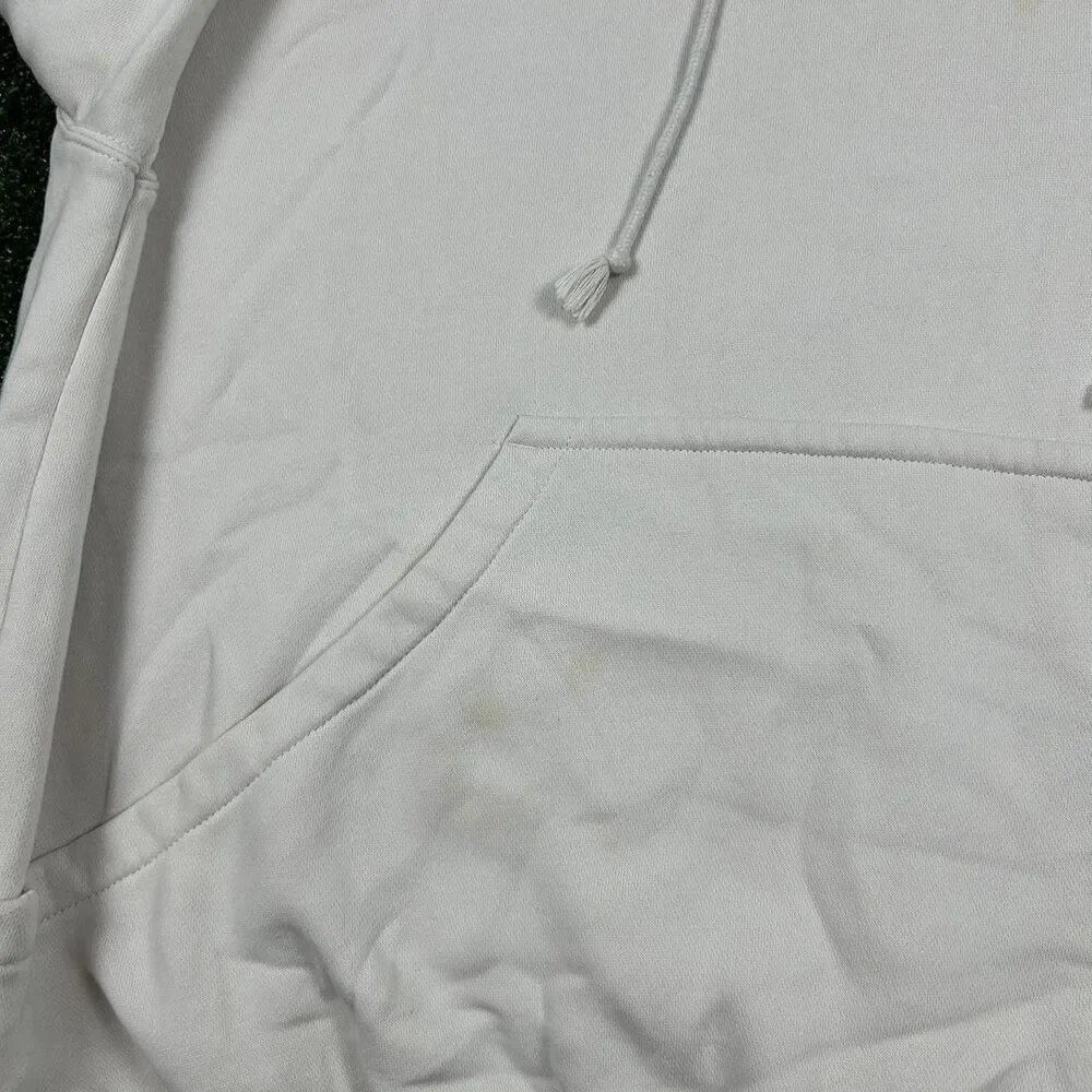 Nike Men's White and Cream Hoodie